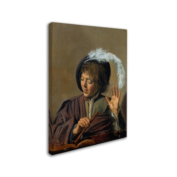 Frans Hals 'Singing Boy With Flute' Canvas Art,35x47